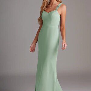 Azazie Denice Dusty Sage Bridesmaid Dress